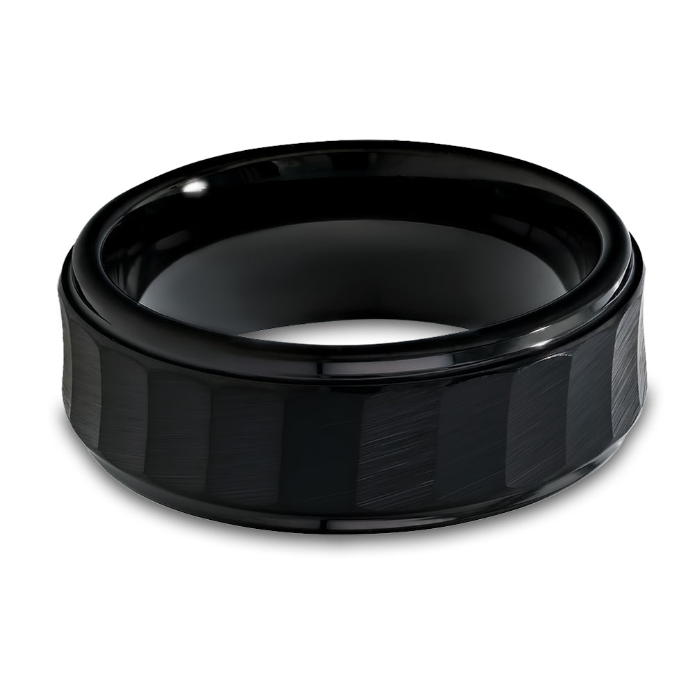 Black Tungsten Wedding Ring - Man's Ring - Tungsten Carbide Ring - Engagement Ring