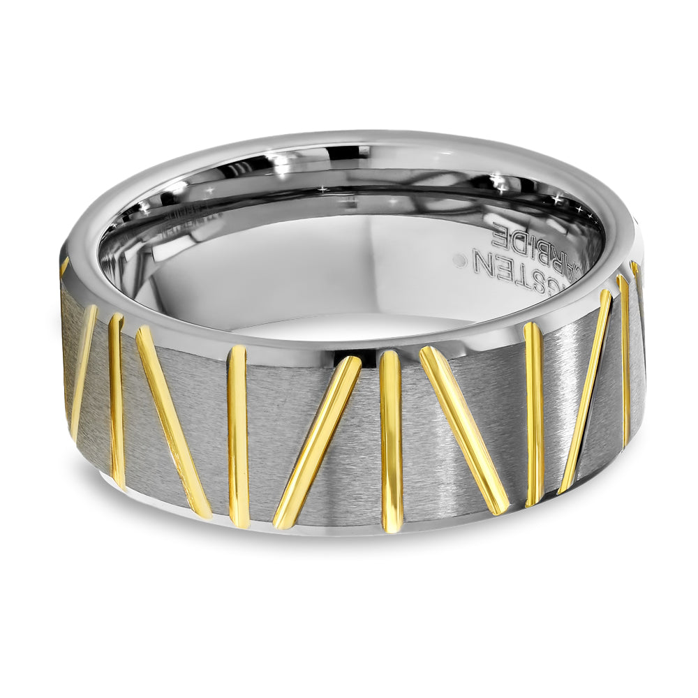 Man's Tungsten Wedding Ring - Silver Tungsten Ring - Engagement Ring - 8mm Wedding Ring