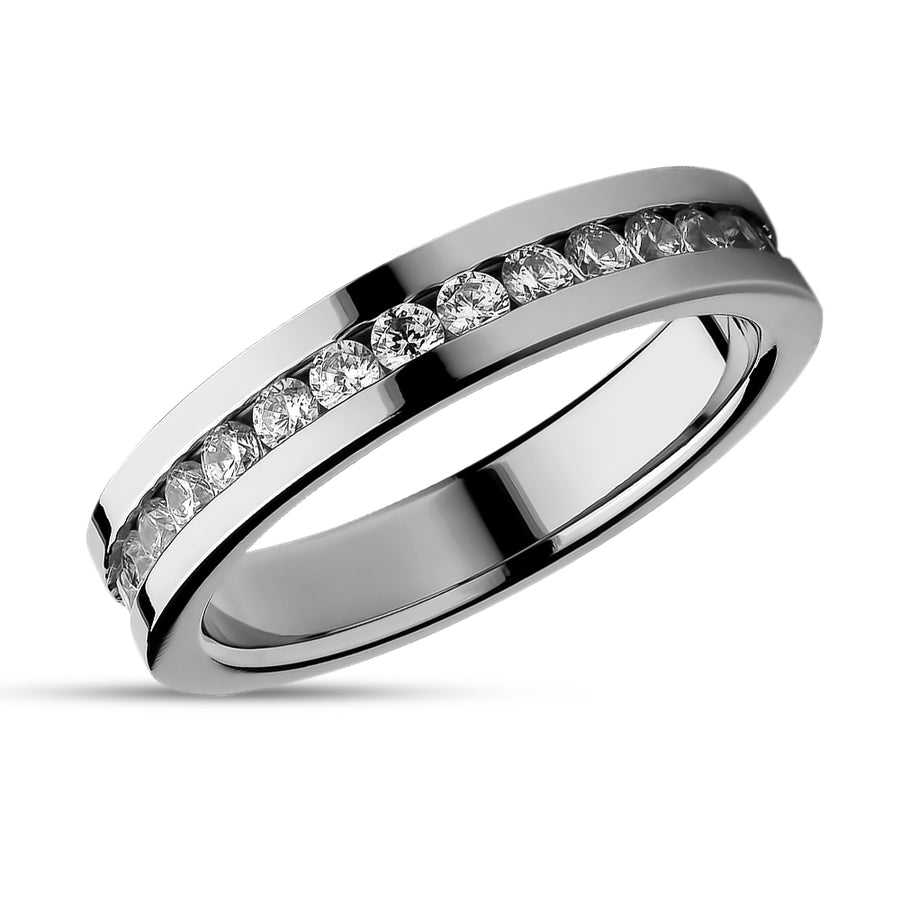 4mm Titanium Wedding Ring - Ladies Titanium Ring - Engagement Ring - Anniversary Ring
