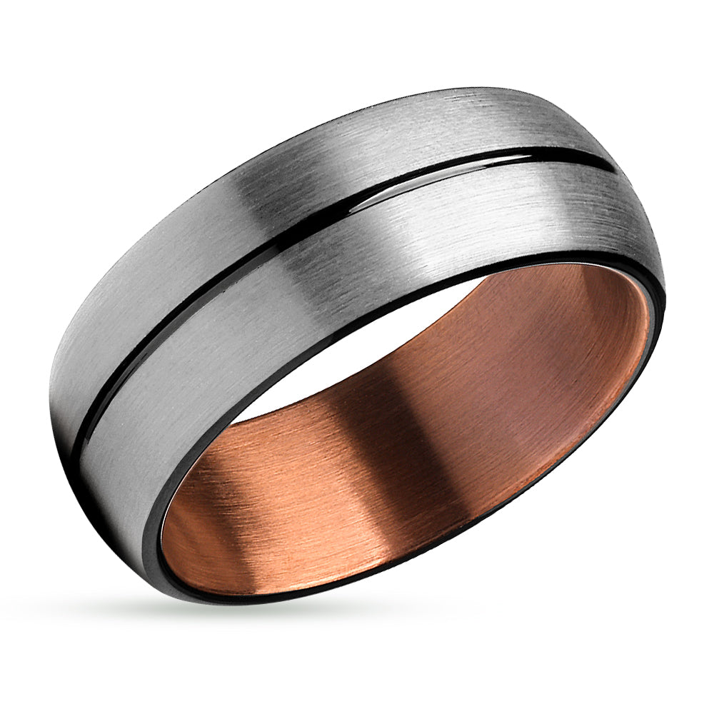 Black Tungsten Ring - Espresso Wedding Ring - Wedding Band - Tungsten Ring