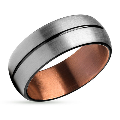 Black Tungsten Ring - Espresso Wedding Ring - Wedding Band - Tungsten Ring