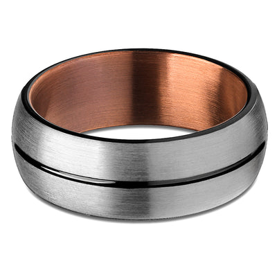 Black Tungsten Ring - Espresso Wedding Ring - Wedding Band - Tungsten Ring