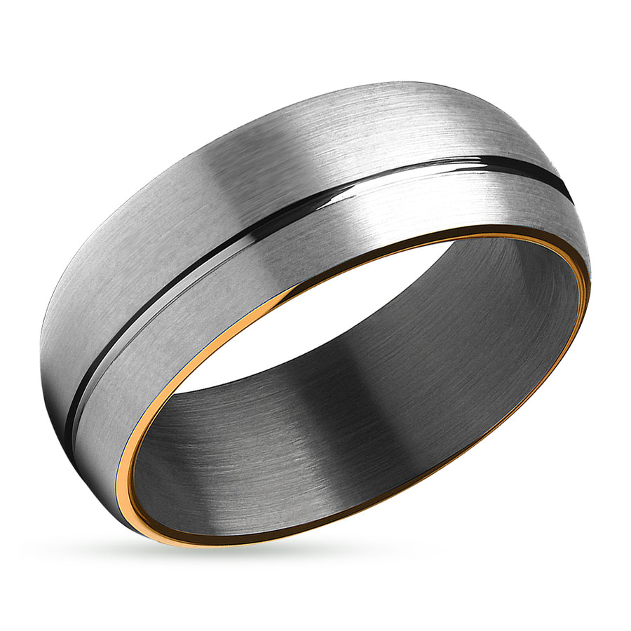 Man's Wedding Ring - Tungsten Wedding Ring - Gunmetal Wedding Ring - Gunmetal