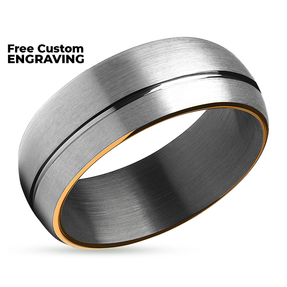 Man's Wedding Ring - Tungsten Wedding Ring - Gunmetal Wedding Ring - Gunmetal