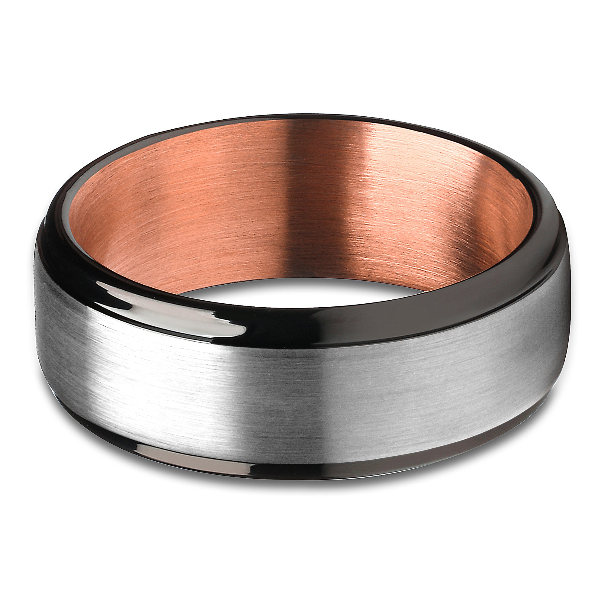 Rose Gold Wedding Ring - Tungsten Wedding Band - Wedding Ring - Rose Gold Band
