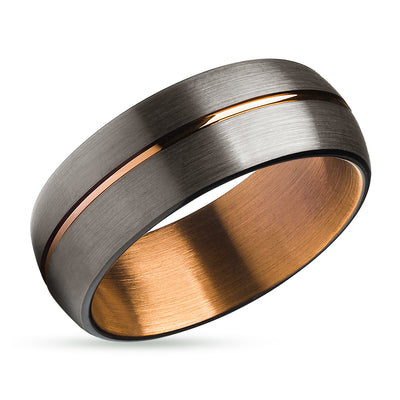 Gunmetal Wedding Ring - Espresso Wedding Ring - Copper Wedding Band - Black Ring