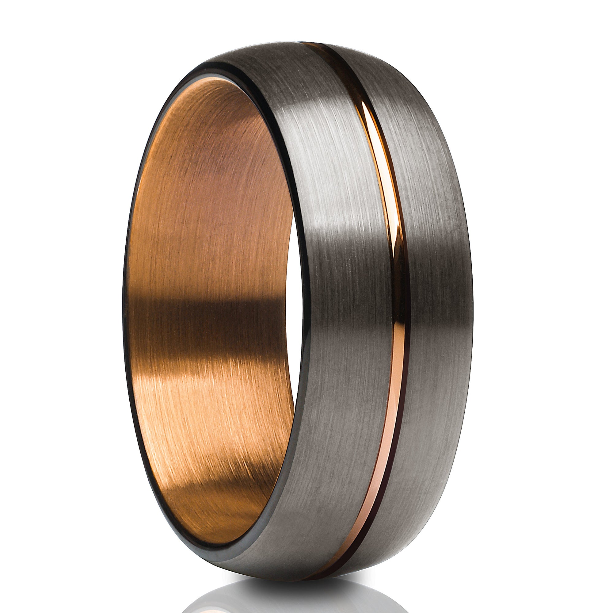 Gunmetal Wedding Ring - Espresso Wedding Ring - Copper Wedding Band - Black Ring