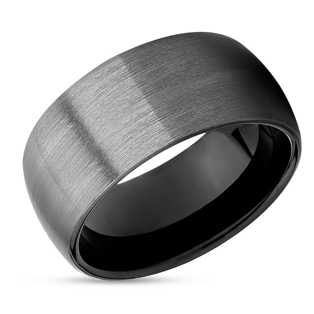 10mm Wedding Ring - Gunmetal Wedding Ring - Tungsten Ring - Gunmetal Wedding Band