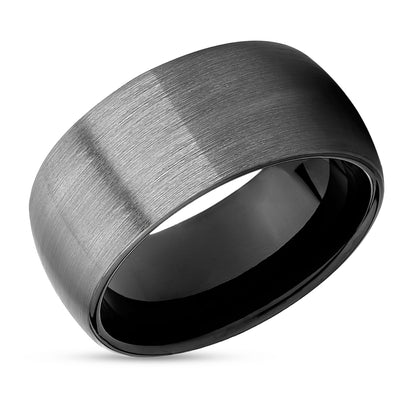 10mm Wedding Ring - Gunmetal Wedding Ring - Tungsten Ring - Gunmetal Wedding Band