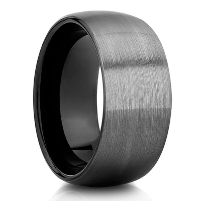 10mm Wedding Ring - Gunmetal Wedding Ring - Tungsten Ring - Gunmetal Wedding Band