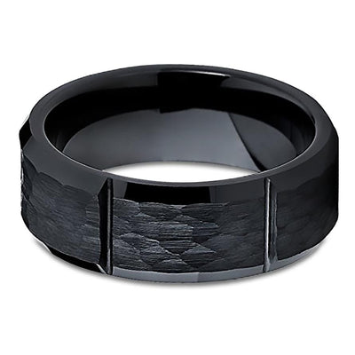 Zirconium Wedding Ring - Black Wedding Ring - Black Zirconium Ring - Wedding Ring - Engagement Ring