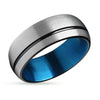 Tungsten Blue Wedding Ring - Wedding Band - Wedding Ring - Tungsten Band - Ring