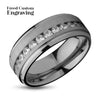 Titanium Wedding Ring - CZ Wedding Band - Man's Wedding Ring - Engagement Ring - Comfort Fit