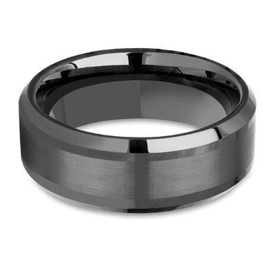 Man's Wedding Ring - Gunmetal Wedding Ring - Tungsten Wedding Band - Gunmetal Ring - Band