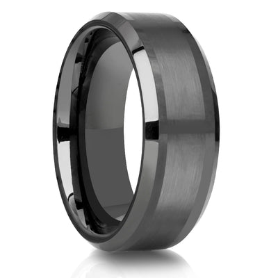 Man's Wedding Ring - Gunmetal Wedding Ring - Tungsten Wedding Band - Gunmetal Ring - Band