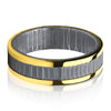 Damascus Wedding Band - 14k Yellow Gold - Damascus Wedding Ring - Handmade Ring