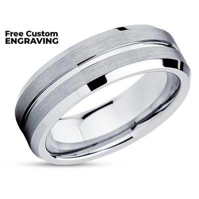 Man's Wedding Ring - 7mm Wedding Band - 9mm Wedding Ring - Tungsten Wedding Band