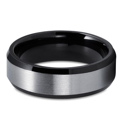 Zirconium Wedding Band - Black Wedding Ring - Zirconium Wedding Ring - Black Wedding Ring