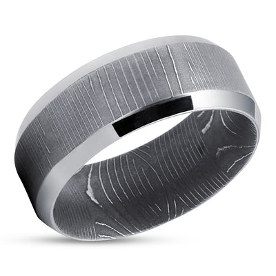 Damascus Wedding Ring - Man's Wedding Ring - Women's Wedding Band - Damascus Ring