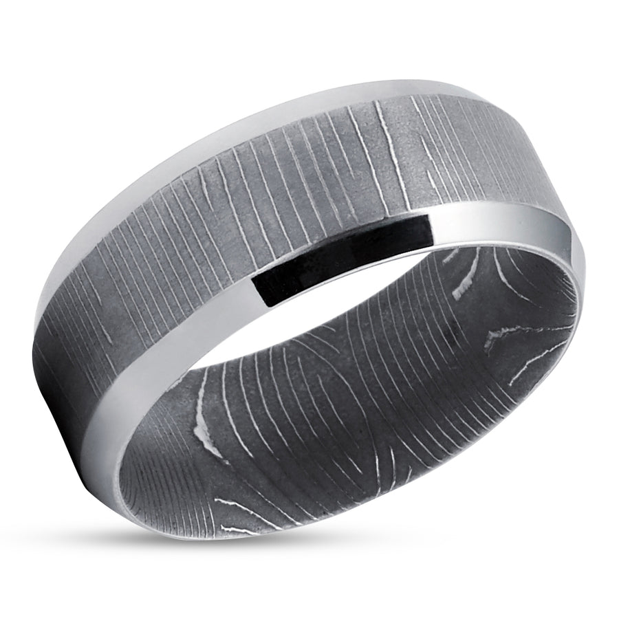 Damascus Wedding Ring - Man's Wedding Ring - Women's Wedding Band - Damascus Ring