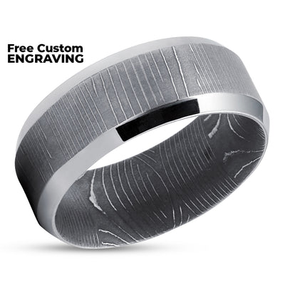 Damascus Wedding Ring - Man's Wedding Ring - Women's Wedding Band - Damascus Ring