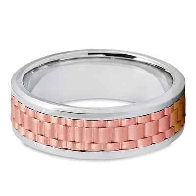 Man's Wedding Ring - Rose Gold Wedding Ring - Wedding Band - 14K Gold Wedding Ring - Engagement