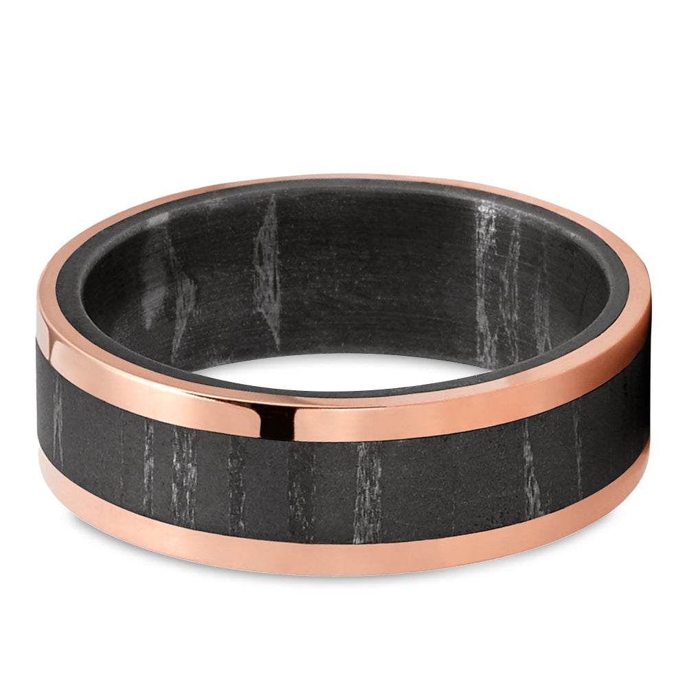 Damascus wedding Ring - Rose Gold Wedding Ring - 14k Rose Gold - Wedding Ring -Engagement Ring