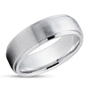 Man' Wedding Ring - Women's Wedding Ring - 14k White Gold - Gold Wedding Ring - Dome Ring