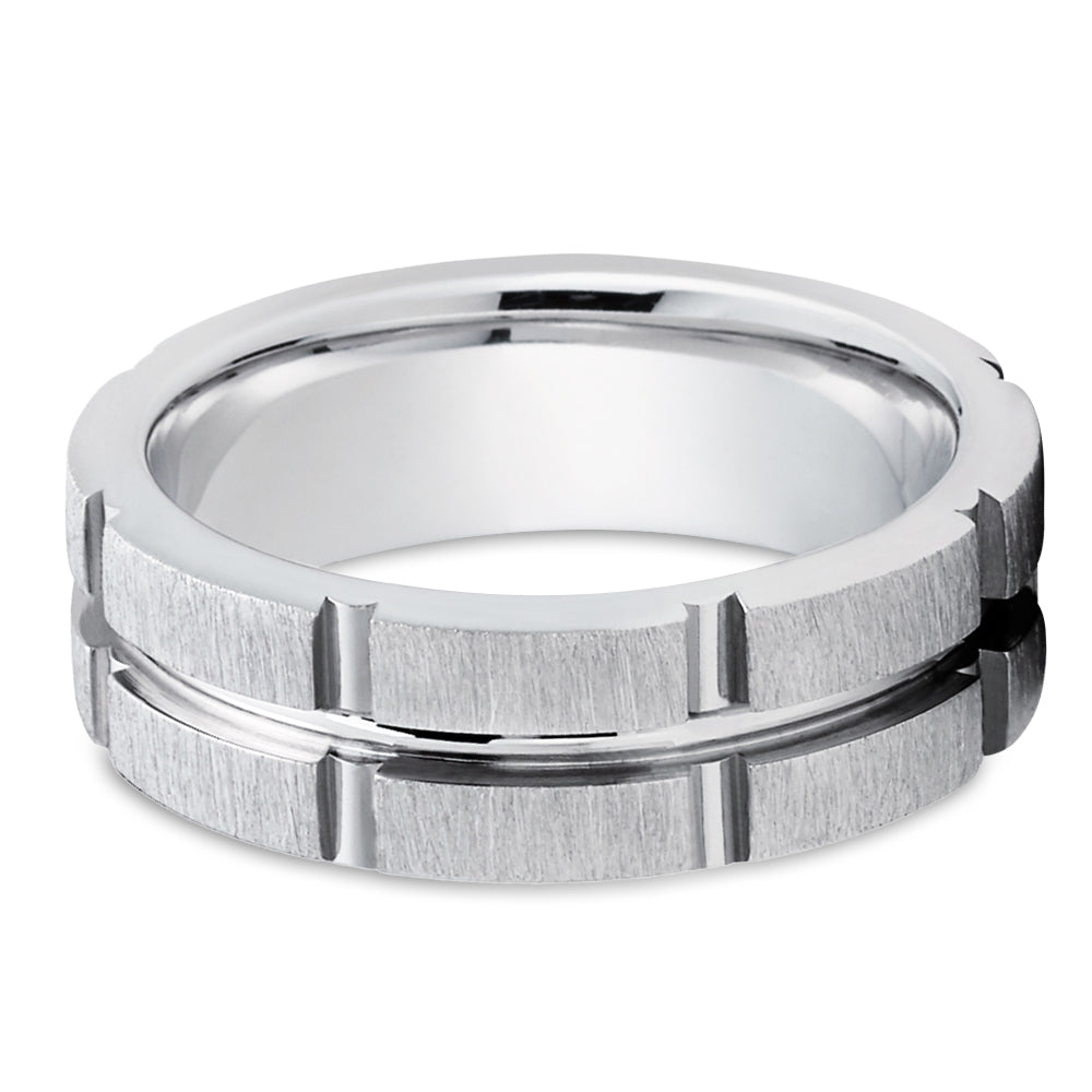 14k White Gold Wedding Ring - Gold Wedding Ring - Man's Ring - Women's Ring - Wedding Band