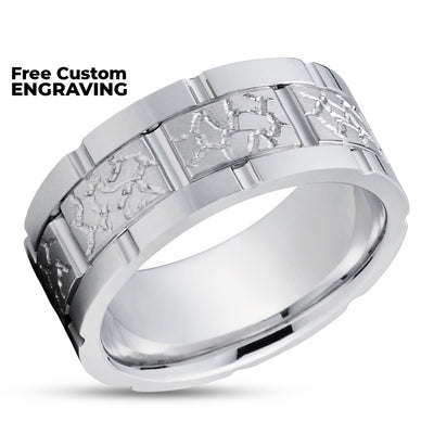 Gold Wedding Ring - White Gold Band - 14k White Gold Ring - Anniversary Band - Engagement Ring