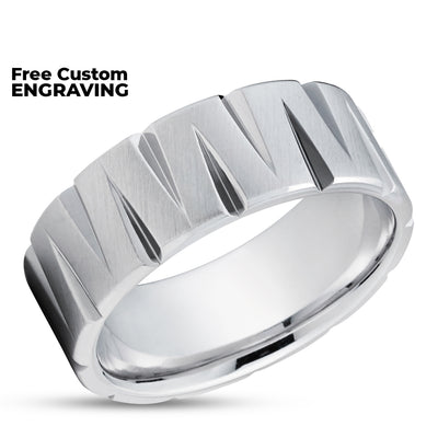 Unique Gold Wedding Ring - White Gold Wedding Ring - Wedding Band - Wedding Ring - 14k Gold