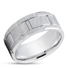 Man's Wedding Ring - Gold Wedding Ring - Anniversary Ring - Engagement Ring - 14k White Gold