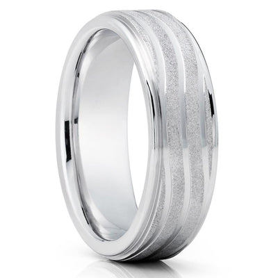 Gold wedding Ring - 14k White Gold Ring - Wedding Band - Anniversary Ring - Engagement Ring