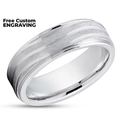 Gold wedding Ring - 14k White Gold Ring - Wedding Band - Anniversary Ring - Engagement Ring