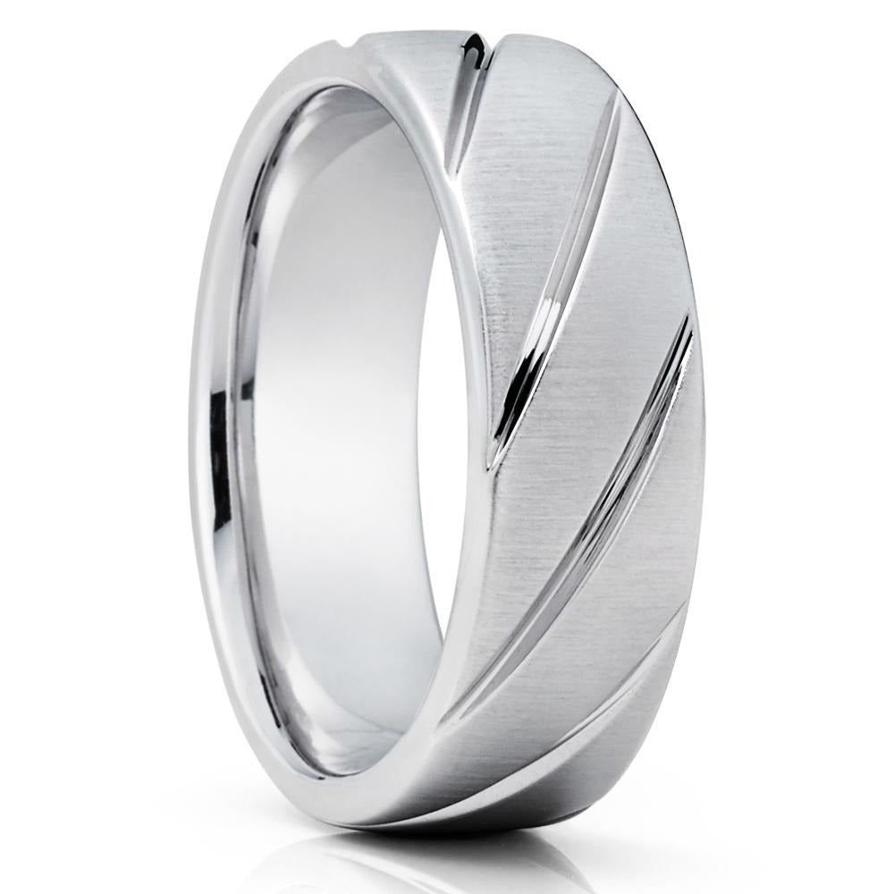 Unique Wedding Ring - 14k Gold Ring - Wedding Band - White Gold Ring - Anniversary Ring