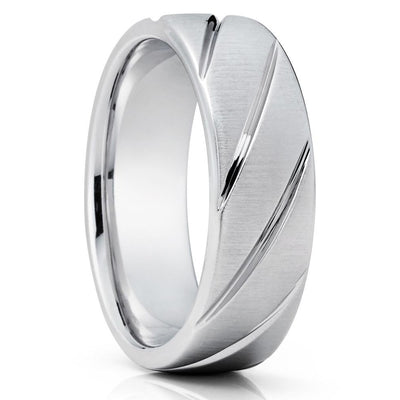 Unique Wedding Ring - 14k Gold Ring - Wedding Band - White Gold Ring - Anniversary Ring