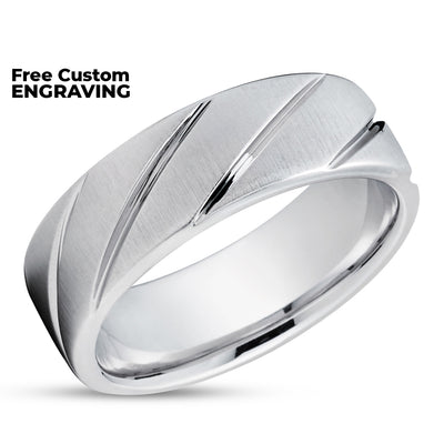 Unique Wedding Ring - 14k Gold Ring - Wedding Band - White Gold Ring - Anniversary Ring