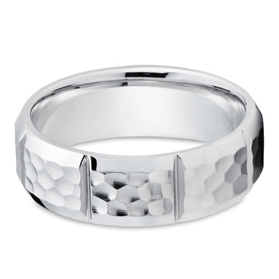 Hammered Wedding Ring - Gold Wedding Ring - 14k Gold Ring - White Gold Ring - Engagement Ring