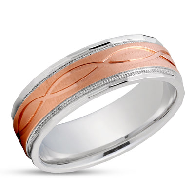 Infinity Wedding Ring - Gold Wedding Ring - White Gold Wedding Ring - 14k Gold Ring