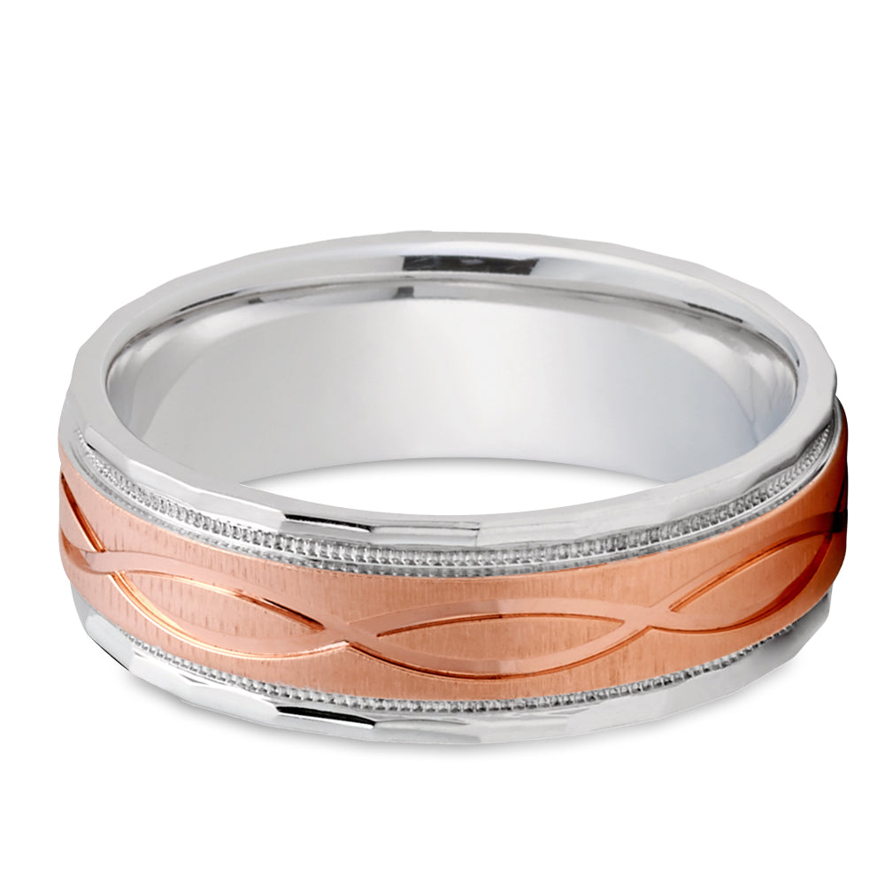 Infinity Wedding Ring - Gold Wedding Ring - White Gold Wedding Ring - 14k Gold Ring