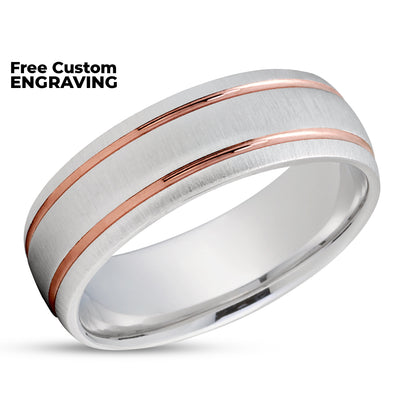 Gold Wedding Ring - White Gold Ring - 14k Rose Gold Ring - 14k Gold Ring - Rose Gold Band