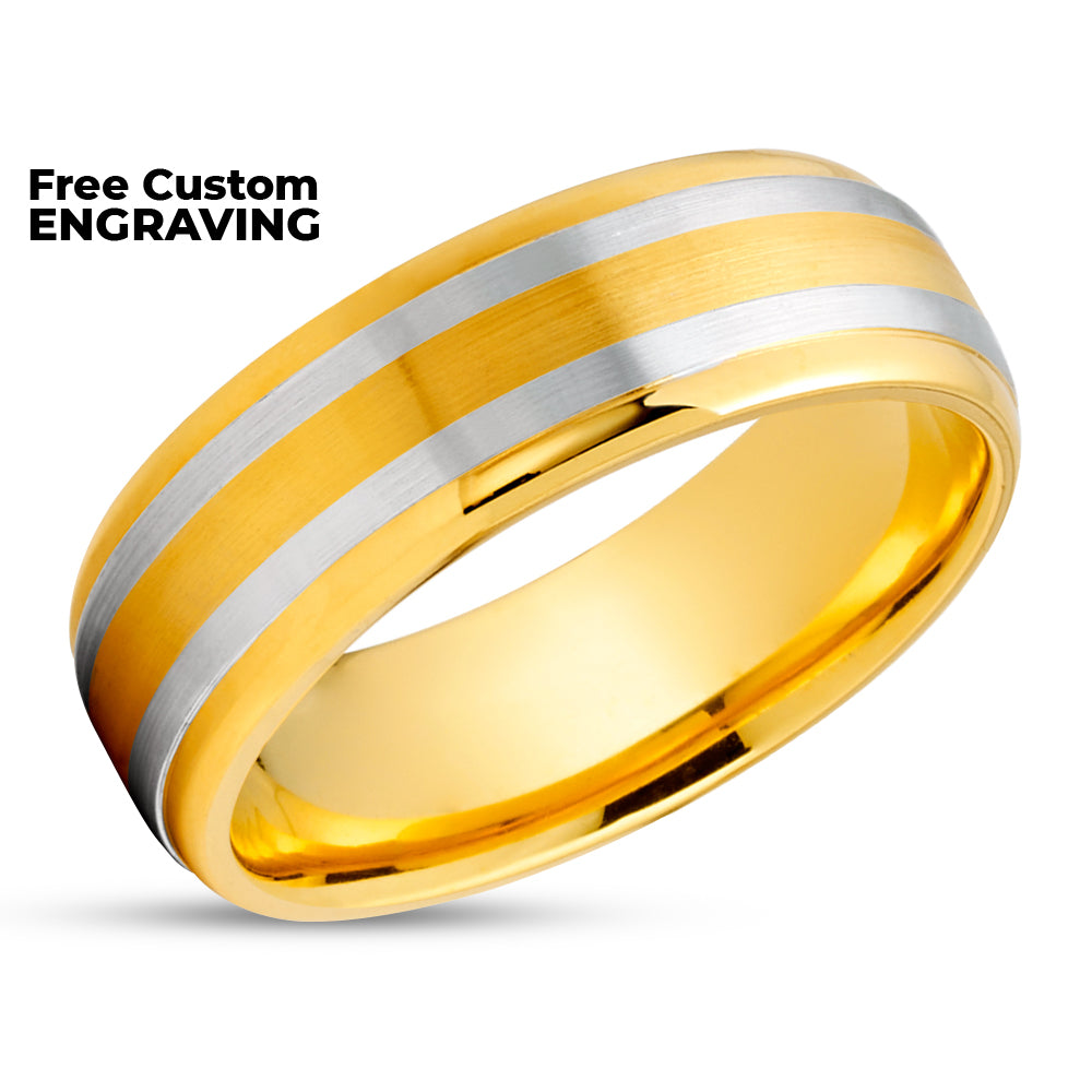 Gold Wedding Ring - Yellow Gold Ring - 14K Gold Ring - Anniversary Ring - Engagement Ring