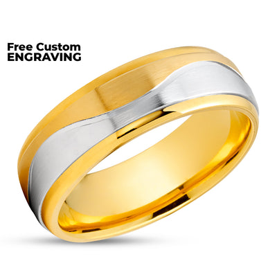 Gold Woman's Wedding Ring - White Gold Ring - Yellow Gold Ring - Engagement Ring - Anniversary