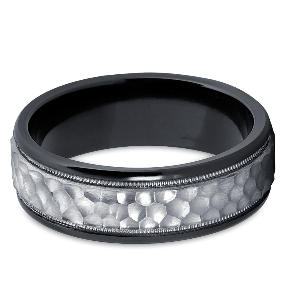Black Wedding Ring - Black Zirconium Wedding Ring - Zirconium Wedding Ring - Black Ring