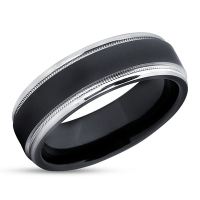 Zirconium Wedding Ring - Black Wedding Ring - Zirconium Wedding Ring - Man's Ring - Women's