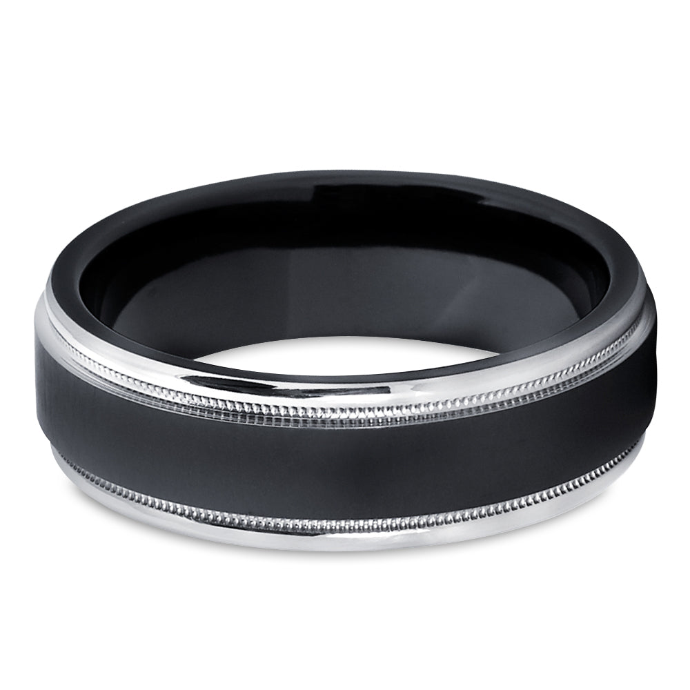 Zirconium Wedding Ring - Black Wedding Ring - Zirconium Wedding Ring - Man's Ring - Women's