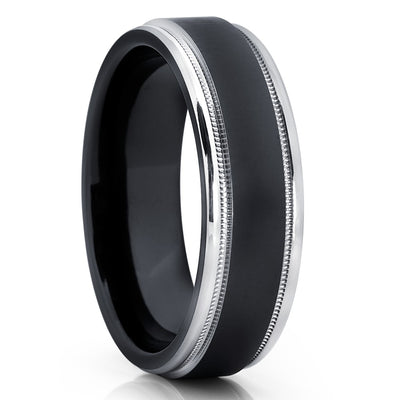 Zirconium Wedding Ring - Black Wedding Ring - Zirconium Wedding Ring - Man's Ring - Women's