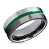 Gunmetal Tungsten Ring - Green Tungsten Ring - Gray Tungsten Ring - Engagement Ring