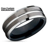 Gunmetal Tungsten Ring - Black Tungsten Ring - Gunmetal Tungsten Wedding Band - Black