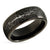 Meteorite Wedding Ring - Black Tungsten Ring - Wedding Band 8mm Wedding Ring - Black Ring